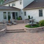 EP Henry patio and walkway installations to help you expand your outdoor living space.  Coventry I patio, seat walls and steps.